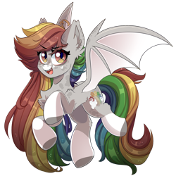 Size: 1280x1280 | Tagged: safe, artist:star-theft, oc, oc only, oc:anomaly, bat pony, pony, female, mare, simple background, solo, transparent background