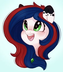 Size: 2133x2419 | Tagged: safe, artist:melodylibris, oc, oc only, pony, bust, high res, open mouth, open smile, smiling, solo
