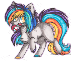 Size: 876x716 | Tagged: safe, artist:tay-niko-yanuciq, oc, oc only, pony, unicorn, chest fluff, colored hooves, eye clipping through hair, horn, simple background, solo, transparent background, unicorn oc