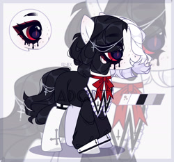 Size: 1920x1791 | Tagged: safe, artist:fenix-artist, oc, oc only, pony, clothes, makeup, running makeup, zoom layer