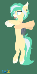 Size: 2070x4060 | Tagged: safe, artist:samsailz, oc, oc only, oc:icy breeze, bat pony, pony, :p, bat pony oc, commission, holding a pony, solo, tongue out, ych example, your character here