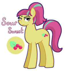 Size: 1280x1409 | Tagged: safe, artist:queertrixie, sour sweet, earth pony, pony, g4, equestria girls ponified, ponified, simple background, solo, transparent background