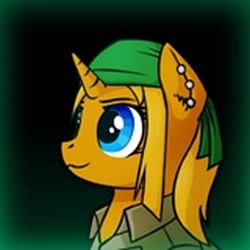 Size: 720x720 | Tagged: safe, oc, oc only, oc:winry, pony, unicorn, fallout equestria, game: fallout equestria: remains, bust, earring, female, mare, piercing, solo