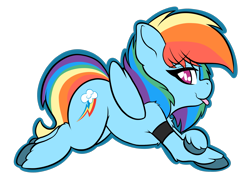 Size: 2388x1668 | Tagged: safe, artist:steelsoul, rainbow dash, pegasus, pony, g4, simple background, solo, tongue out, transparent background