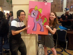 Size: 800x600 | Tagged: safe, oc, human, pegasus, pony, female, irl, irl human, jenny nicholson, mare, photo