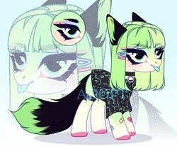 Size: 2376x1962 | Tagged: safe, artist:fenix-artist, oc, oc only, earth pony, pony, :p, clothes, colored hooves, ear fluff, earth pony oc, eyelashes, female, mare, tongue out