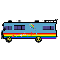 Size: 768x768 | Tagged: safe, artist:thatradhedgehog, equestria girls, rv, simple background, the rainbooms tour bus, transparent background, winnebago