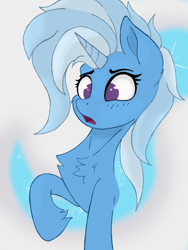 Size: 2448x3264 | Tagged: safe, artist:novoicechat, trixie, pony, unicorn, chest fluff, confused, female, high res, mare, solo