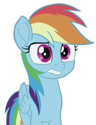 Size: 1280x1659 | Tagged: safe, artist:benpictures1, rainbow dash, pegasus, pony, g4, my little pony: the movie, concerned, cute, dashabetes, female, gritted teeth, inkscape, mare, simple background, solo, teeth, transparent background, vector