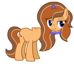 Size: 2208x1920 | Tagged: safe, artist:motownwarrior01, oc, oc only, oc:cinnamon sugar, dullahan, pony, unicorn, aura, detachable head, disembodied head, female, full body, glowing, glowing horn, headless, high res, hooves, horn, lidded eyes, magic, magic aura, mare, modular, sassy, show accurate, simple background, smiling, solo, standing, tail, telekinesis, transparent background, unicorn oc