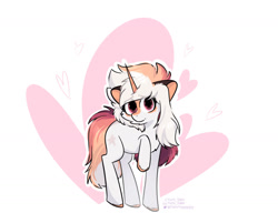 Size: 1280x1028 | Tagged: safe, artist:yumiy_salin, oc, oc only, oc:ayaka, pony, unicorn, female, heart, looking at you, mare, simple background, sketch, solo
