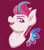 Size: 792x900 | Tagged: safe, artist:littlehybridshila, zipp storm, pegasus, pony, g5, bust, eyelashes, female, looking at you, mare, portrait, red background, simple background, solo