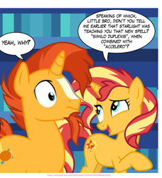 Size: 2136x2344 | Tagged: safe, artist:andoanimalia, artist:terminalhash, editor:wild stallions, sunburst, sunset shimmer, pony, unicorn, comic:the first incestuous foal of sunset shimmer, g4, brother and sister, explicit source, female, high res, imminent incest, implied sex, implied shipping, implied starburst, implied straight, male, mare, patreon, preview, siblings, stallion, sunny siblings