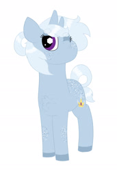 Size: 1449x2115 | Tagged: safe, artist:queenderpyturtle, oc, oc:icy winter, bicorn, pony, female, filly, foal, horn, multiple horns, simple background, solo, white background