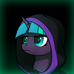 Size: 720x720 | Tagged: safe, oc, oc only, oc:dusty nebula, pony, unicorn, fallout equestria, game: fallout equestria: remains, bust, female, solo, three quarter view