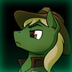 Size: 720x720 | Tagged: safe, oc, oc only, oc:brass buckshot, earth pony, pony, fallout equestria, game: fallout equestria: remains, bust, male, solo