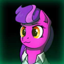 Size: 720x720 | Tagged: safe, oc, oc only, oc:holly shine, earth pony, pony, fallout equestria, game: fallout equestria: remains, bust, female, icon, simple background, solo, three quarter view