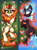 Size: 2987x4000 | Tagged: safe, artist:confetticakez, autumn blaze, kirin, nirik, g4, awwtumn blaze, blushing, body pillow, body pillow design, cute, duality, female, fire, flower, grass, heart, solo