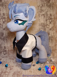 Size: 2251x3005 | Tagged: safe, artist:1stastrastudio, oc, oc:grimmjow, earth pony, pony, clothes, female, high res, irl, mare, photo, plushie, solo