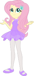 Size: 1441x3257 | Tagged: safe, artist:dupontsimon, fluttershy, human, fanfic:magic show of friendship, equestria girls, g4, ballerina, clothes, fanfic art, flutterina, fluttershy leotard, leotard, purple leotard, simple background, sleeveless, solo, transparent background, tutu, vector