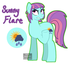 Size: 1617x1440 | Tagged: safe, artist:queertrixie, sunny flare, pony, equestria girls ponified, ponified, simple background, solo, transparent background