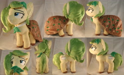 Size: 4961x3000 | Tagged: safe, artist:bastler, oc, oc only, oc:nettle vienna, earth pony, pony, clothes, dress, female, irl, leaves, mare, photo, plushie