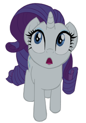 Size: 1280x1829 | Tagged: safe, artist:benpictures1, rarity, pony, unicorn, g4, my little pony: the movie, concerned, cute, female, inkscape, looking up, mare, open mouth, raribetes, simple background, solo, transparent background, vector
