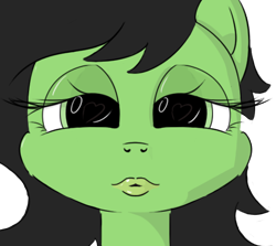 Size: 496x443 | Tagged: safe, artist:n', oc, oc only, oc:filly anon, earth pony, pony, female, filly, kissing, looking at you, simple background, solo, transparent background
