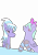 Size: 2894x4093 | Tagged: safe, artist:icicle-niceicle-1517, artist:spacialcrash, color edit, edit, cloudchaser, flitter, pegasus, pony, g4, bow, clothes, collaboration, colored, duo, duo female, female, grin, hair bow, high res, mare, siblings, simple background, sisters, smiling, socks, striped socks, table, transparent background, twins