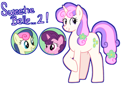 Size: 2000x1400 | Tagged: safe, artist:queertrixie, derpibooru exclusive, bon bon, sugar belle, sweetie drops, oc, oc:sweetie belle, pony, unicorn, female, magical lesbian spawn, mare, next generation, offspring, parent:bon bon, parent:sugar belle, parent:sweetie drops, simple background, solo, transparent background