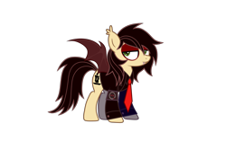 Size: 4134x2756 | Tagged: safe, artist:mxmx fw, bat pony, pony, bat wings, candle, clothes, ear fluff, emo, fangs, gerard way, green eyes, long hair, makeup, male, my chemical romance, ponified, simple background, solo, suit, three cheers for sweet revenge, transparent background, vector, wings