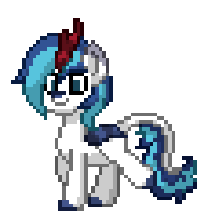 Size: 228x244 | Tagged: safe, artist:twilyisbestpone, derpibooru exclusive, shining armor, kirin, pony, pony town, g4, animated, cloven hooves, cute, gif, kirin shining armor, kirin-ified, leonine tail, male, pixel art, shining adorable, simple background, smiling, solo, species swap, tail, transparent background, trotting, trotting in place, walking