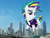 Size: 1024x768 | Tagged: safe, artist:jhayarr23, artist:thegiantponyfan, rarity, pony, unicorn, g4, alternate hairstyle, atlanta, bracelet, clothes, female, georgia (state), giant pony, giant unicorn, giantess, grin, highrise ponies, irl, jacket, jewelry, leather jacket, macro, mare, mega giant, mega rarity, photo, ponies in real life, punk, raripunk, smiling