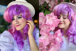 Size: 2289x1526 | Tagged: safe, artist:sarahndipity cosplay, sweetie belle, human, g4, 2019, clothes, cosplay, costume, everfree northwest 2019, flower, irl, irl human, photo