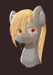 Size: 1080x1528 | Tagged: safe, artist:yunlongchen, derpy hooves, pegasus, pony, g4, bust, crying, portrait, solo