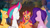 Size: 1920x1080 | Tagged: safe, screencap, hitch trailblazer, izzy moonbow, pipp petals, sunny starscout, zipp storm, earth pony, pegasus, pony, unicorn, g5, my little pony: tell your tale, sunny-day dinners, animation error, back of head, campfire, female, male, mane five, mane stripe sunny, mare, stallion, storyboard, text