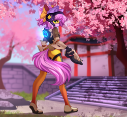 Size: 3885x3610 | Tagged: safe, alternate version, artist:airiniblock, oc, oc only, oc:lillybit, earth pony, commission, overwatch, rcf community