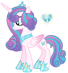 Size: 1280x1382 | Tagged: safe, artist:princess-kitsune-tsu, princess flurry heart, pony, base used, older, simple background, solo, transparent background