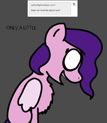 Size: 1237x1417 | Tagged: safe, artist:professorventurer, pipp petals, pegasus, pony, series:ask pippamena, g5, bipedal, female, looking at you, mare