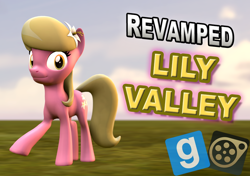 Size: 854x600 | Tagged: safe, artist:pika-robo, lily, lily valley, pony, g4, 3d, download at source, downloadable, female, gmod, revamped ponies, solo, source filmmaker, source filmmaker resource