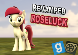 Size: 854x600 | Tagged: safe, artist:pika-robo, roseluck, earth pony, pony, g4, 3d, download at source, downloadable, female, gmod, revamped ponies, solo, source filmmaker, source filmmaker resource