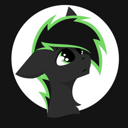 Size: 2000x2000 | Tagged: safe, artist:pegasko, oc, oc only, oc:eytlin, bust, circle, high res, lineless, looking sideways, portrait, simple background, solo, vector