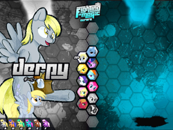 Size: 640x480 | Tagged: safe, artist:alethila, derpy hooves, pegasus, pony, fighting is magic, fighting is magic aurora, g4, character select, game screencap, menu