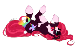 Size: 3200x2020 | Tagged: safe, artist:inspiredpixels, oc, oc:painted lilly, earth pony, pony, female, high res, lying down, mare, on back, simple background, solo, transparent background