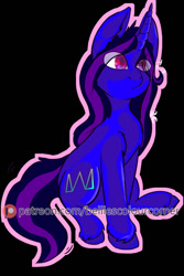 Size: 853x1280 | Tagged: safe, artist:trr_bc, oc, oc only, oc:alethila, pony, unicorn, black background, ponysona, simple background, solo