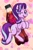 Size: 1200x1800 | Tagged: safe, artist:rabbitasaur, starlight glimmer, pony, unicorn, g4, abstract background, bottle, coca-cola, cute, female, full body, glimmerbetes, looking at you, mare, namesake, one eye closed, open mouth, open smile, pun, signature, smiling, smiling at you, soda bottle, solo, starlight coca-cola, visual pun, wink, winking at you