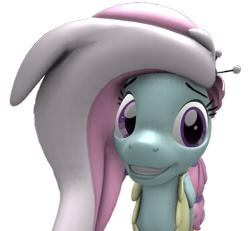 Size: 779x720 | Tagged: safe, alternate version, artist:topsangtheman, kerfuffle, pegasus, pony, g4, 3d, cute, looking at you, simple background, smiling, smiling at you, solo, source filmmaker, transparent background