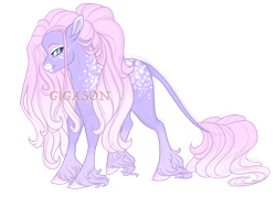 Size: 4200x3000 | Tagged: safe, artist:gigason, oc, oc:cotton cloud, pony, female, magical lesbian spawn, mare, obtrusive watermark, offspring, parent:fond feather, parent:pinkie pie, parents:pinkiefeather, simple background, solo, transparent background, unshorn fetlocks, watermark