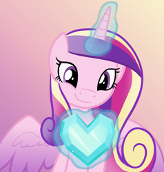Size: 2000x2100 | Tagged: safe, artist:candy meow, princess cadance, alicorn, pony, canterlot wedding 10th anniversary, g4, crystal heart, female, high res, levitation, looking at you, magic, mare, smiling, smiling at you, solo, telekinesis