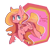 Size: 1280x1280 | Tagged: safe, artist:pinklem0nadepunk, amazing grace, earth pony, pony, g3, adoptable, adoragrace, cute, hatching (technique), multicolored mane, orange mane, pink coat, red mane, redesign, simple background, solo, transparent background, unshorn fetlocks, yellow mane